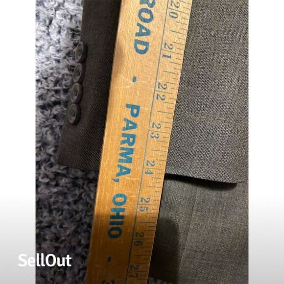 Hart Schaffner & Marx Men's Brown Wool Blend Blazer Size 46 Formal - Picture 6 of 11